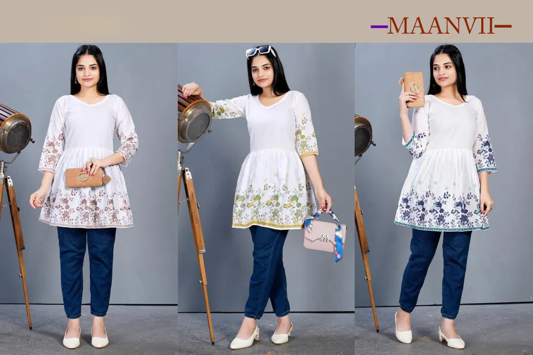 Maanvii By Rasili Nx Heavy Cotton With Digital Print Top Wholesalers In India